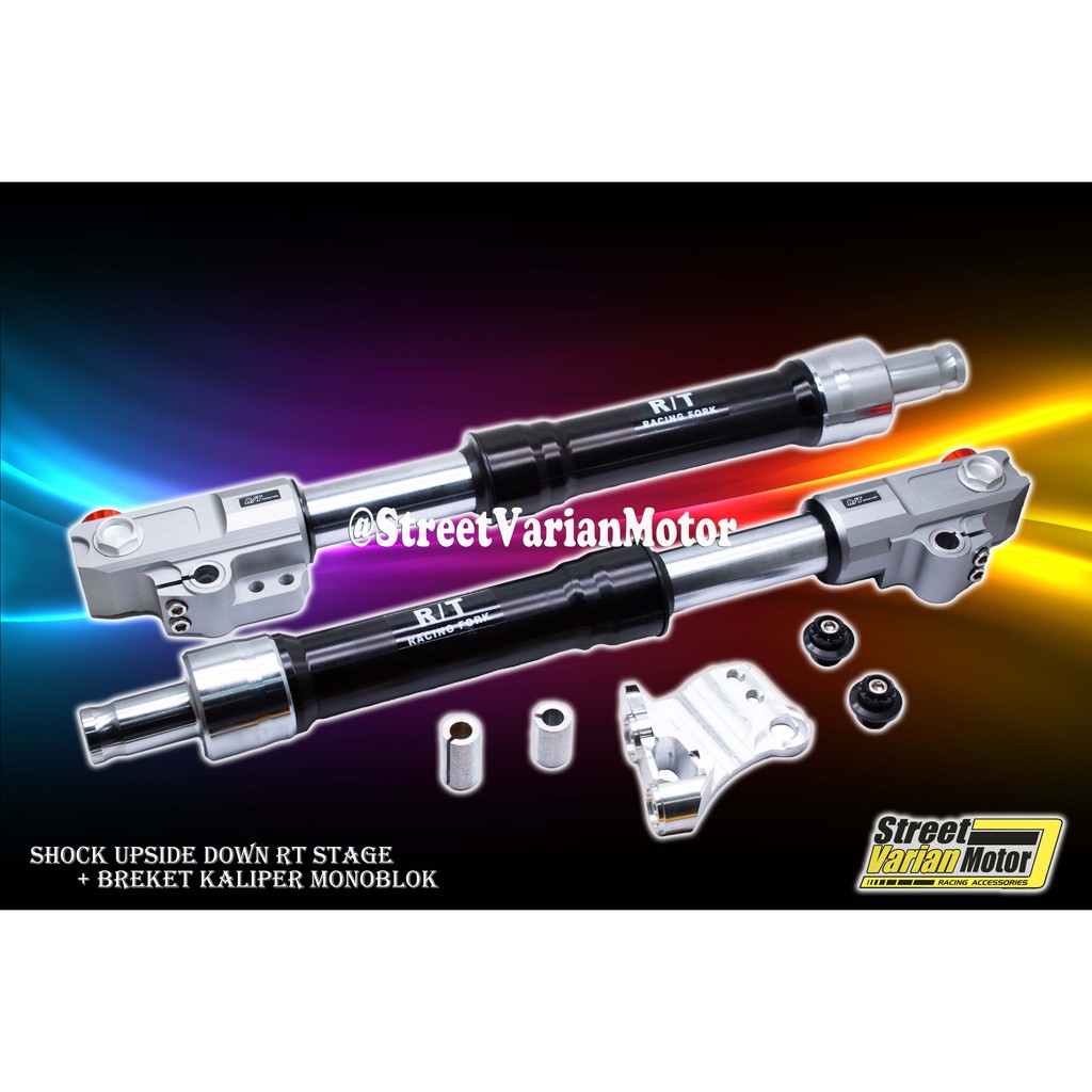 Shock Upside Down RT STAGE Copy ORI Plus Breket MONOBLOK 4 Piston
