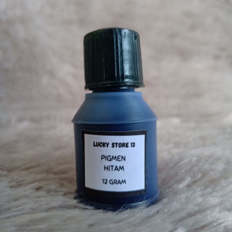 PIGMEN 12gr HITAM Black Mini Kecil Pewarna Sablon Pigment Color Colour Bundle Slime Clay DIY Waterba