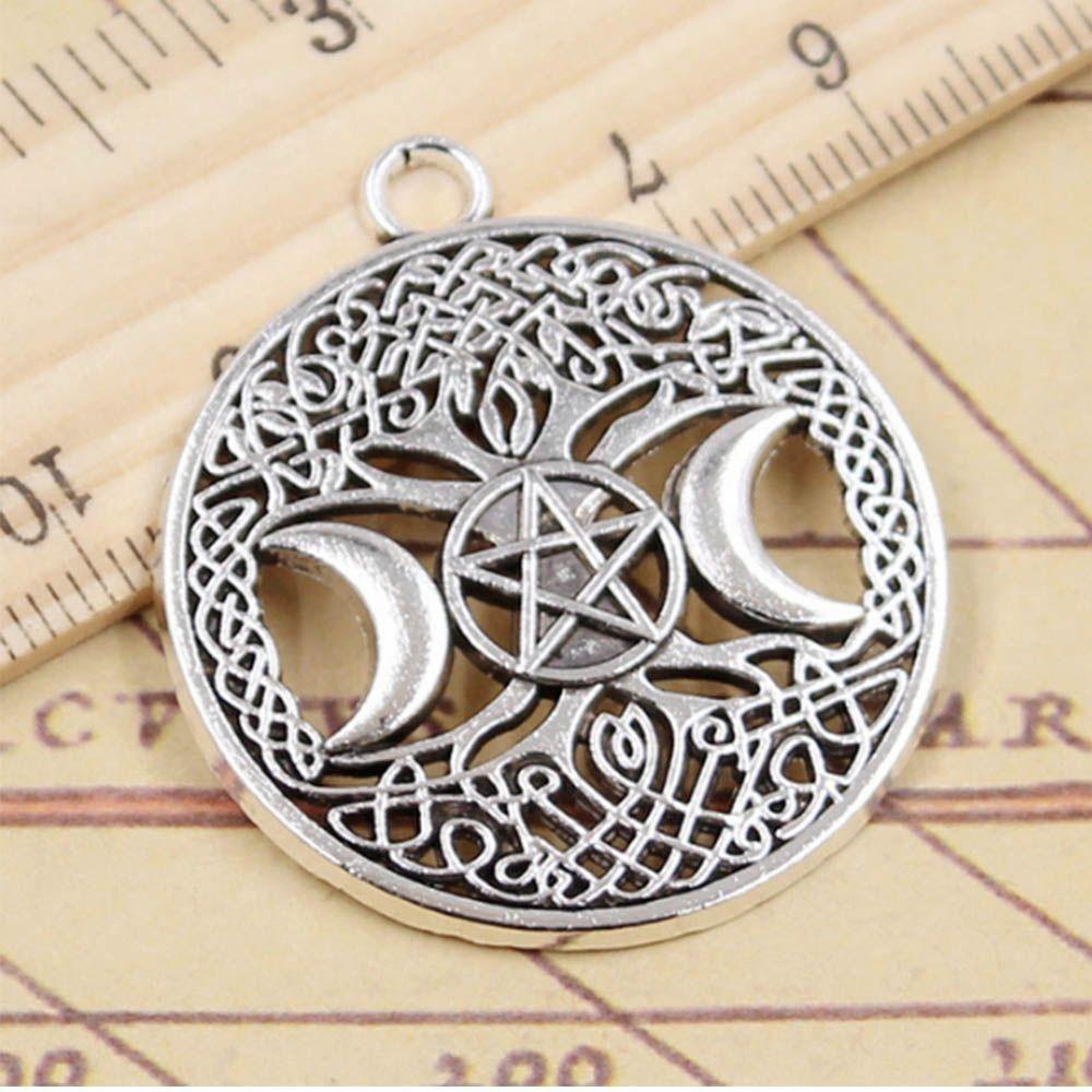 Preva Liontin Pentagram Ilmu Sihir Magic Charm Triple Moon