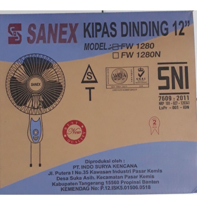 Kipas dinding Sanek 12inc