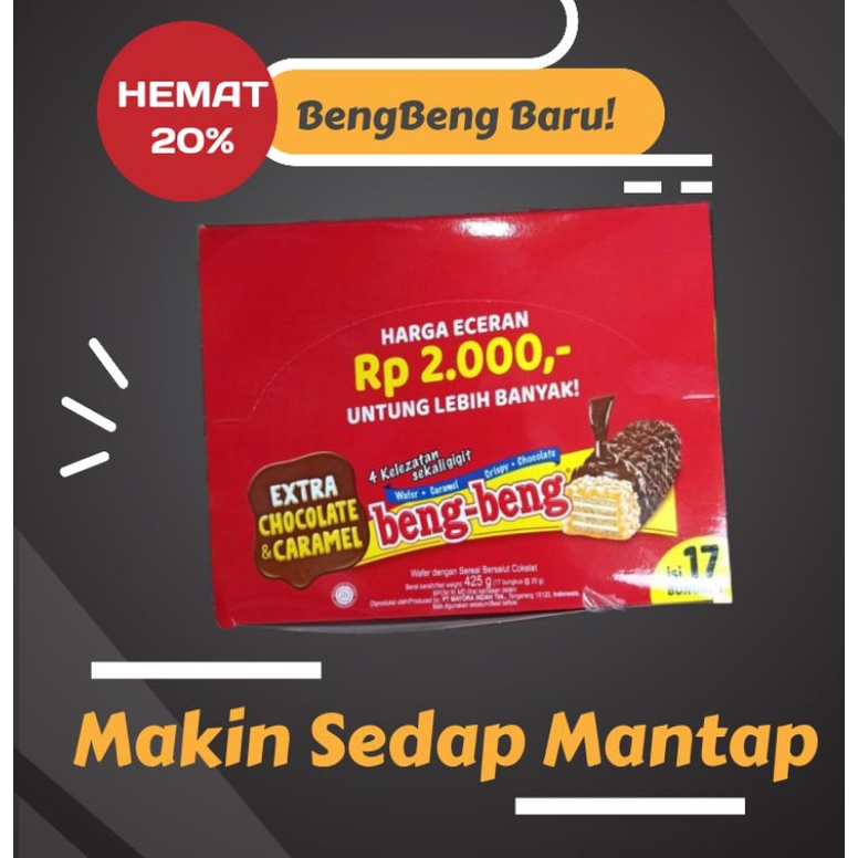 

BengBeng Snack Coklat BengBeng Jajanan Anak BengBeng Wafer Coklat isi 17pcs