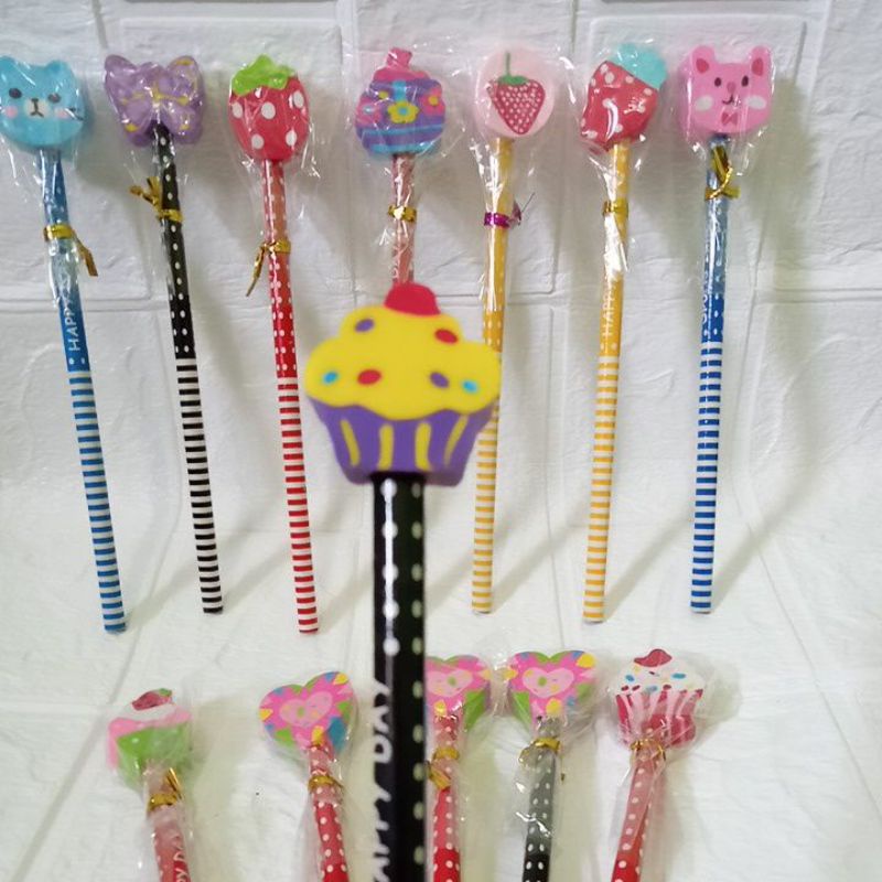 

Pensil Bonus Penghapus Lucu / Pensil Penghapus