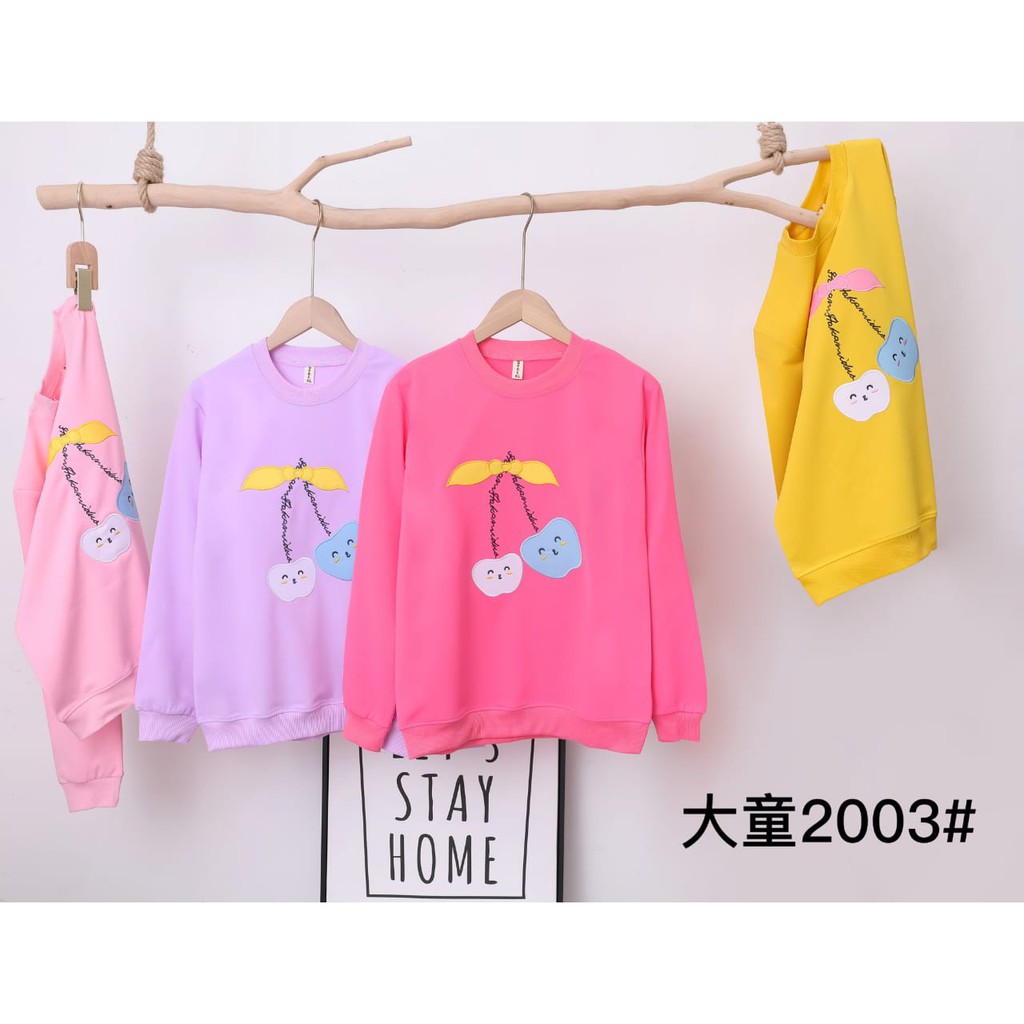 Sweater Anak Perempuan Import Usia 4 - 8 Tahun Motif Bordir | Baju Switer Anak Cewek / Wanita Impor