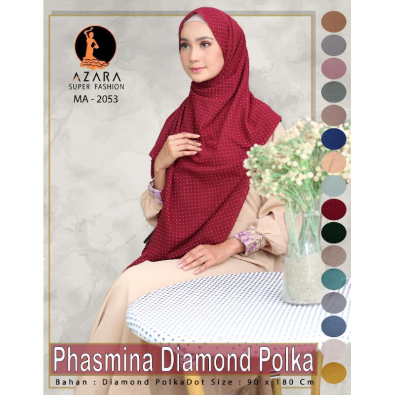 NEW GROSIR ISI 10 PCS Pasmina Diamond polka azara pasmina polkadot pashmina polka crepe JILBAB MURAH