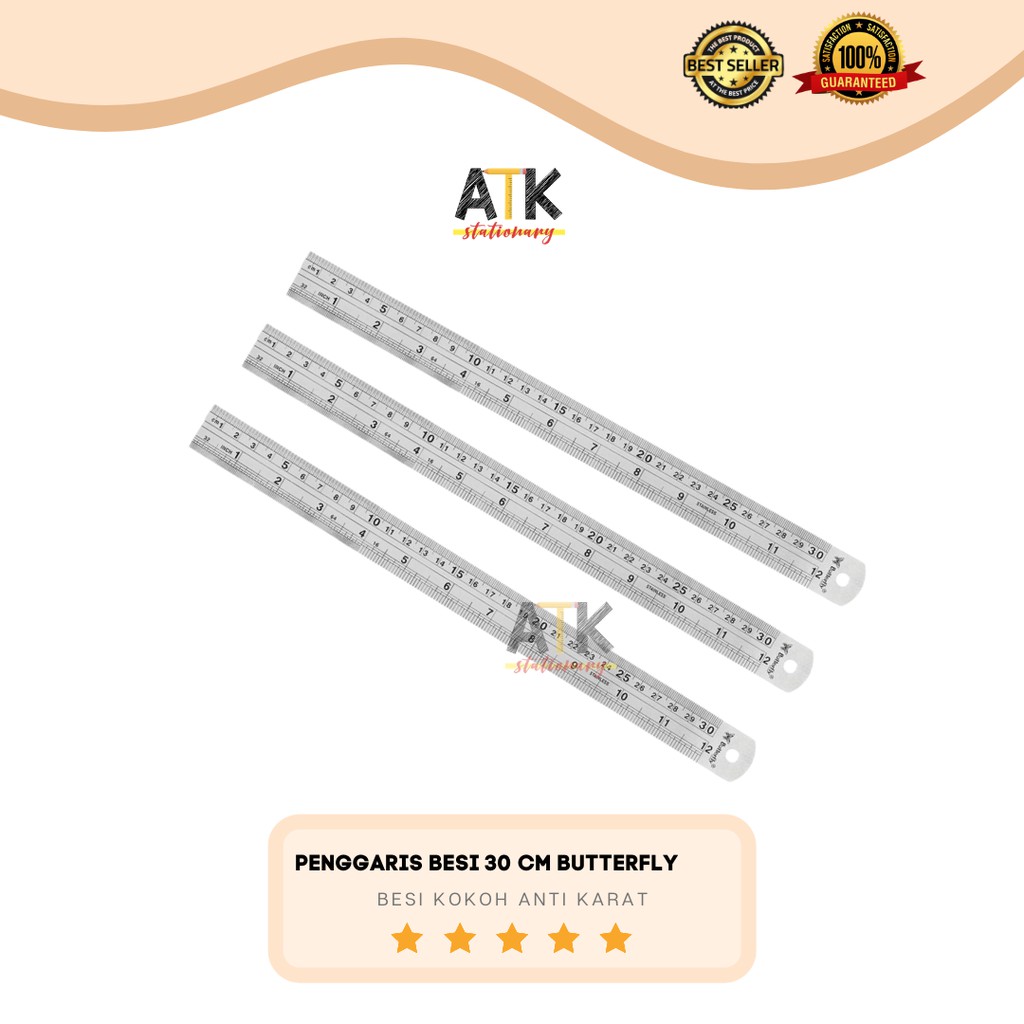

Penggaris 30 CM Besi Butterfly atk