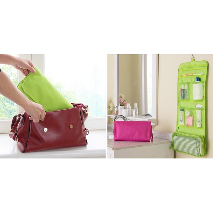 Travel Cosmetic Organiser Bag /Tas lipat Portable Gantung /toilet hanging bag organizer