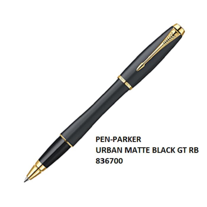

Pulpen Parker original Plus grafir nama/logo seri URBAN MATTE BLACK GT RB