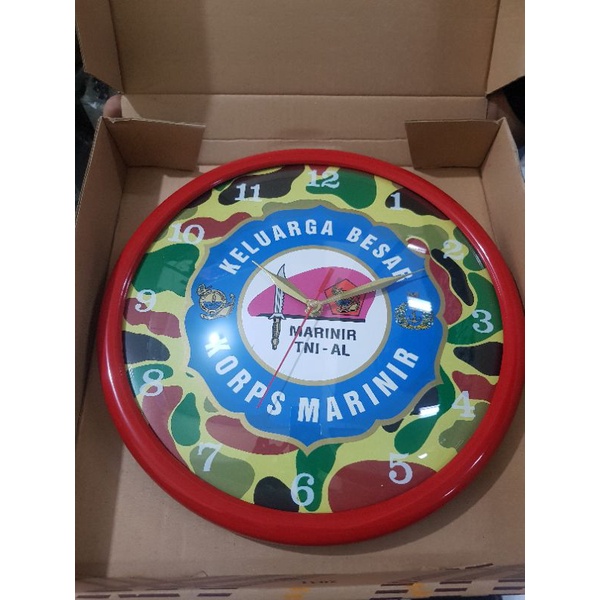 Jam dinding marinir loreng | Jam dinding logo | Jam marinir loreng | Jam dinding army