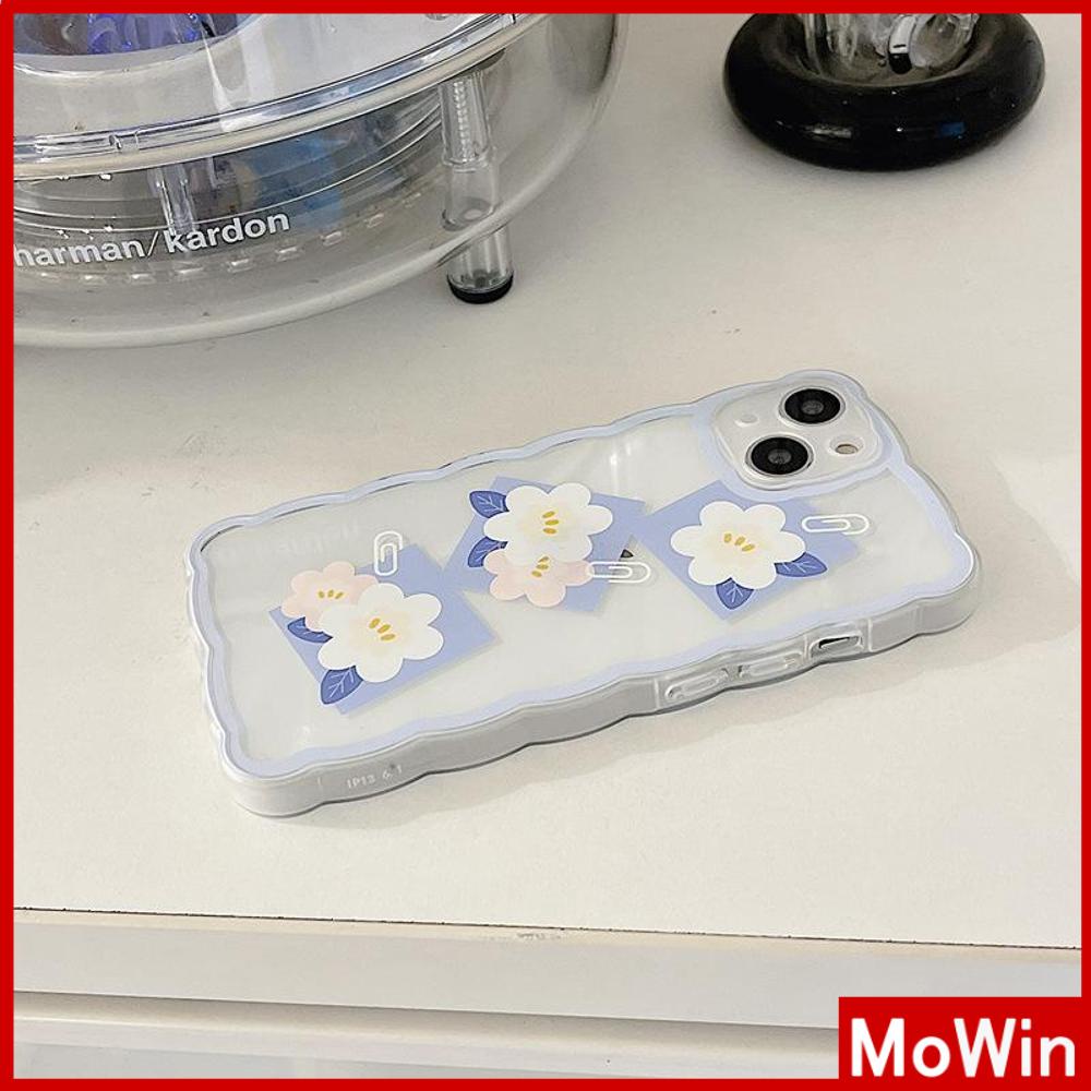 iPhone Case Silicone Soft Case Clear Case Wave Non-Slip Shockproof Camera Full Coverage Protection Flower Simple For iPhone 13 Pro Max iPhone 12 Pro Max iPhone 11 iPhone 7 Plus