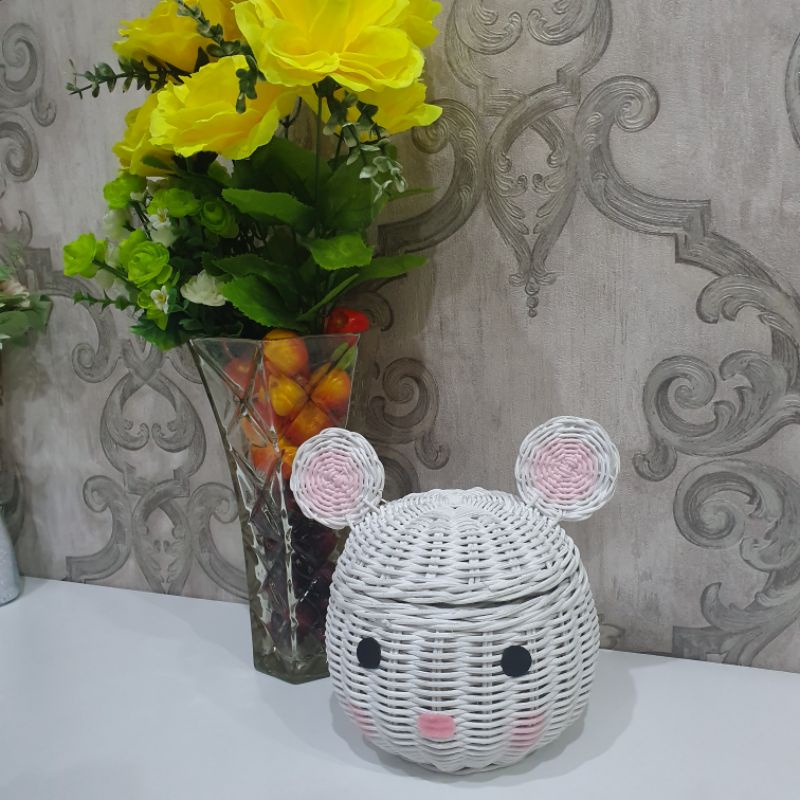 Keranjang Rotan Mouse keranjang tikus pajangan souvenir