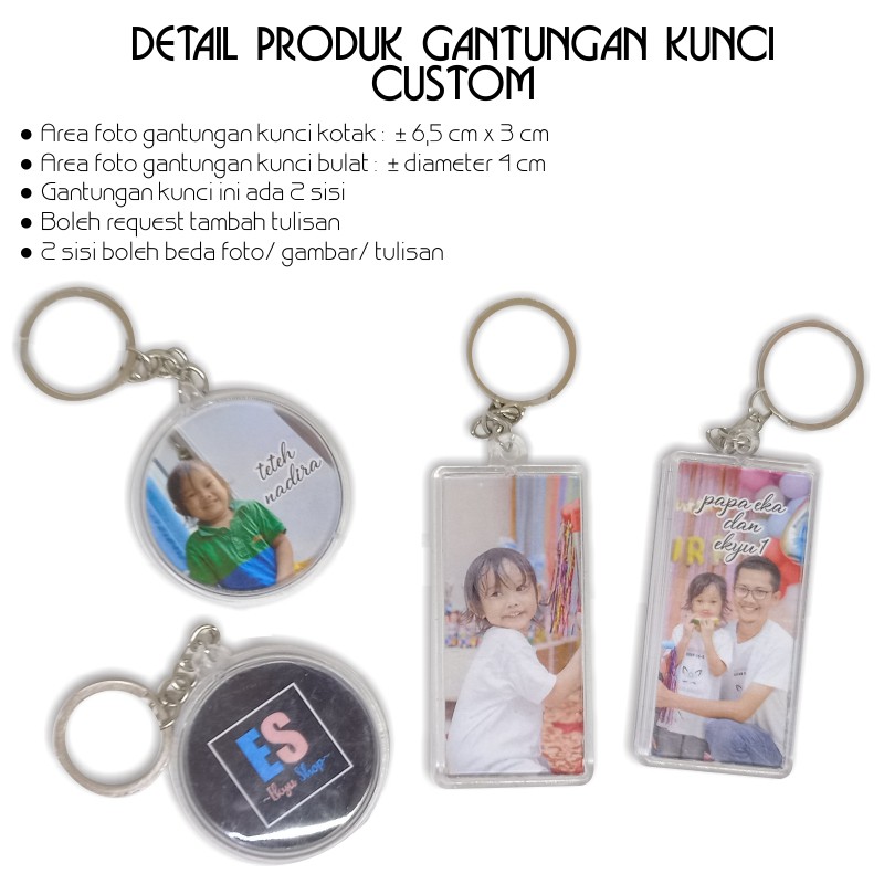 GANTUNGAN KUNCI 2 SISI CUSTOM / GANCI