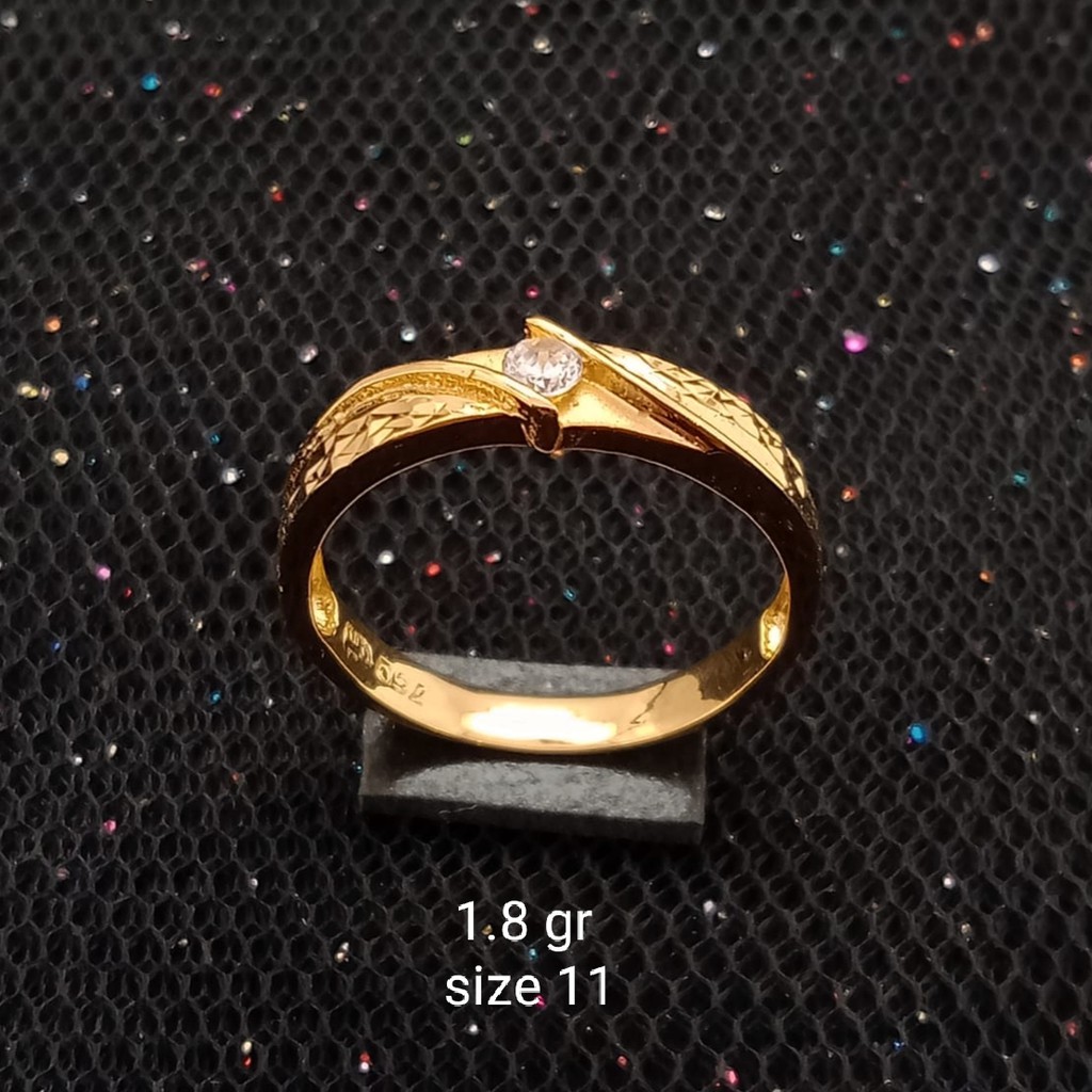 NEW Cincin Emas 17 K - 1.8 gr Kadar 750 - 2465