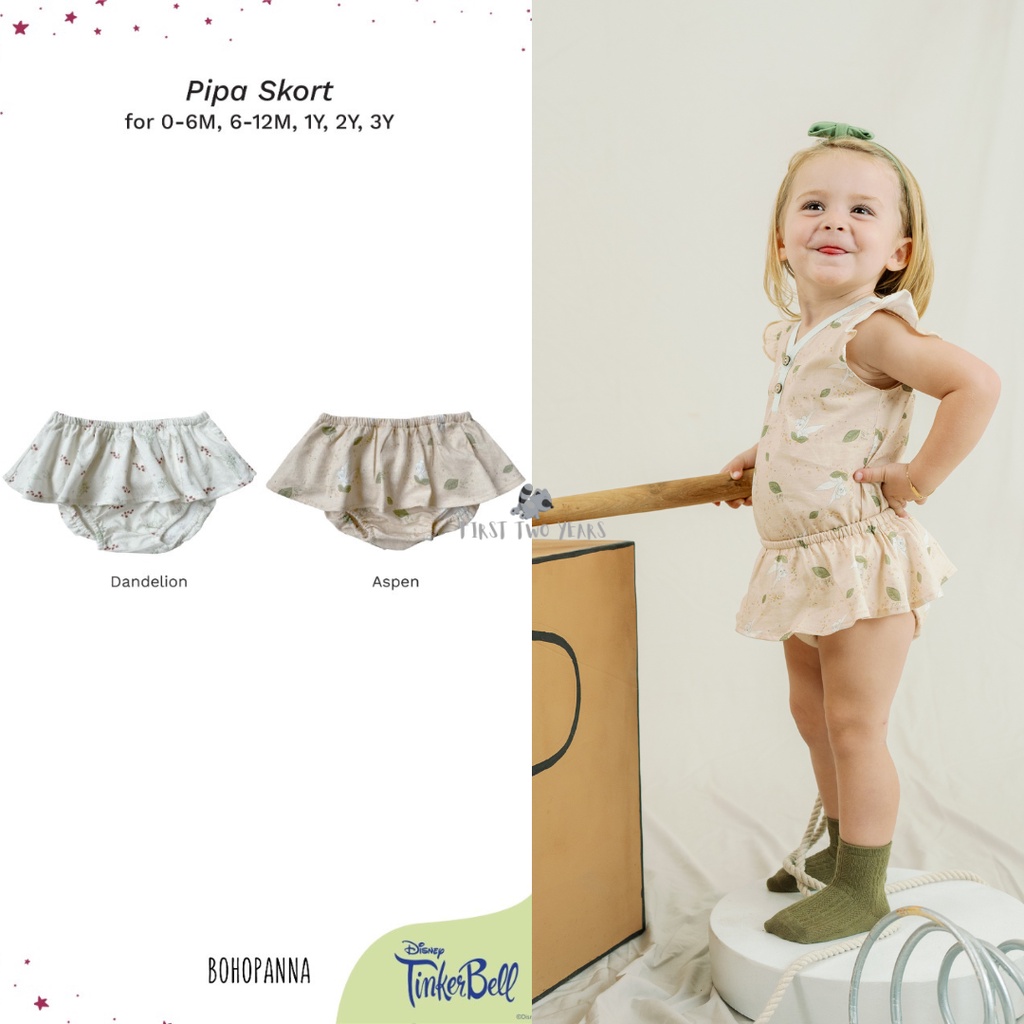 Bohopanna - Pipa Skort Disney Tinkerbell / Rok Celana Bayi dan Anak