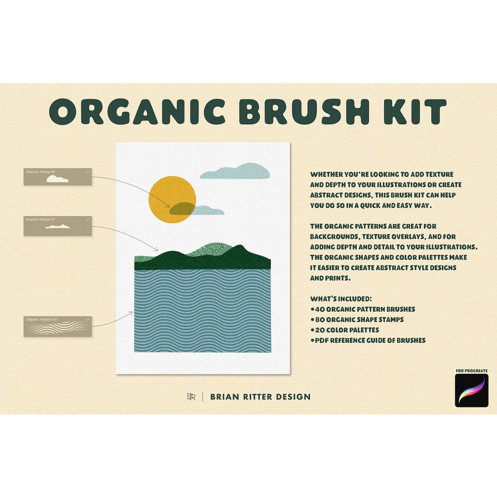 Procreate Brush - Organic Brush Kit for Procreate