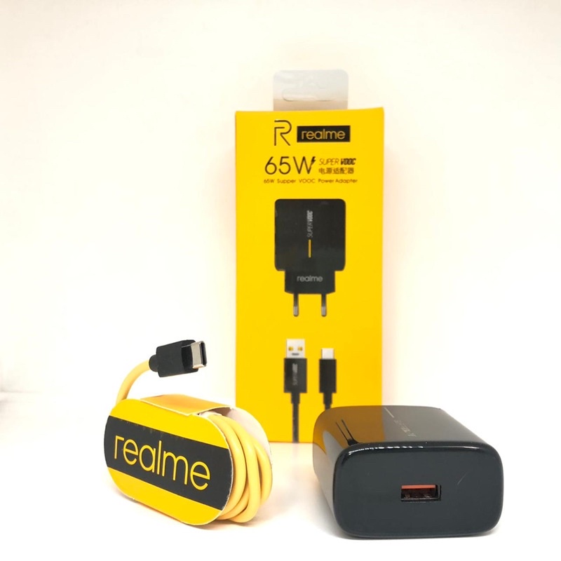 TRAVEL CHARGER 65W REALME GT MASTER BLACK MICRO DAN TYPE C ORIGINAL PROMO SEN