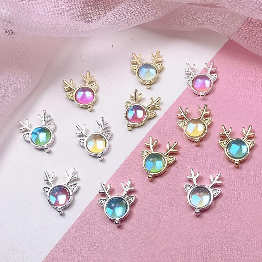 Preva 10Pcs/pak Dekorasi Nail Art 3D Nail Beauty Kristal Aksesoris Kuku