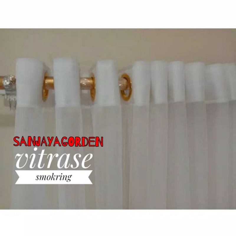 Tirai Gorden Dalaman Vitrase Polos Foil Model Lubang Atas Smokring