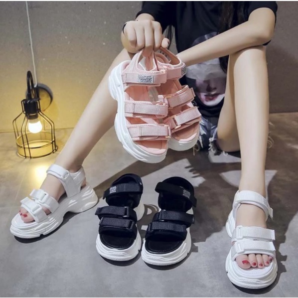 Sandal Gunung Kekinian Sendal Wedges Terbaru Wejes Korean Style Sendal Gunung Wanita Korea Murah Ter