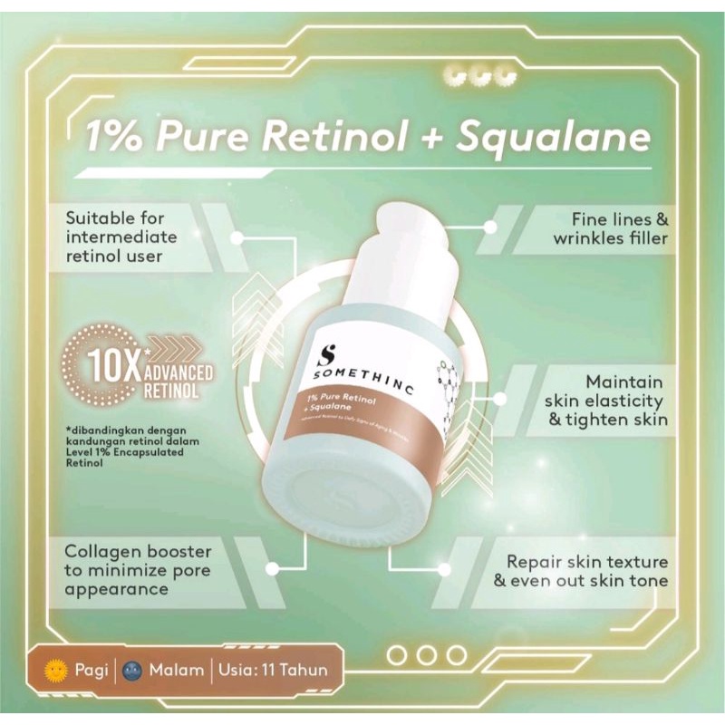 Somethinc Level 1% Pure Retinol + Squalane Serum