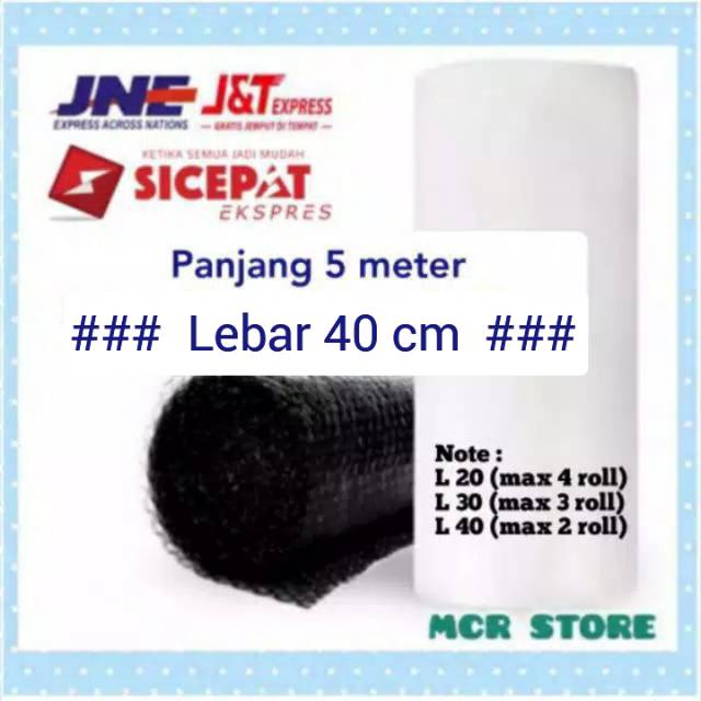 

Bubble Wrap Roll Premium Panjang 5 meter lebar 40cm Gulungan Bubble Wrap Meteran Plastik