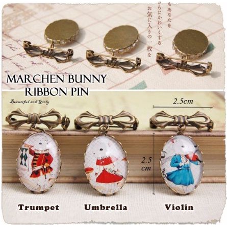 ACC3124C3 - Pin/Bros Pita Kelinci Marchen Kawaii style Jepang