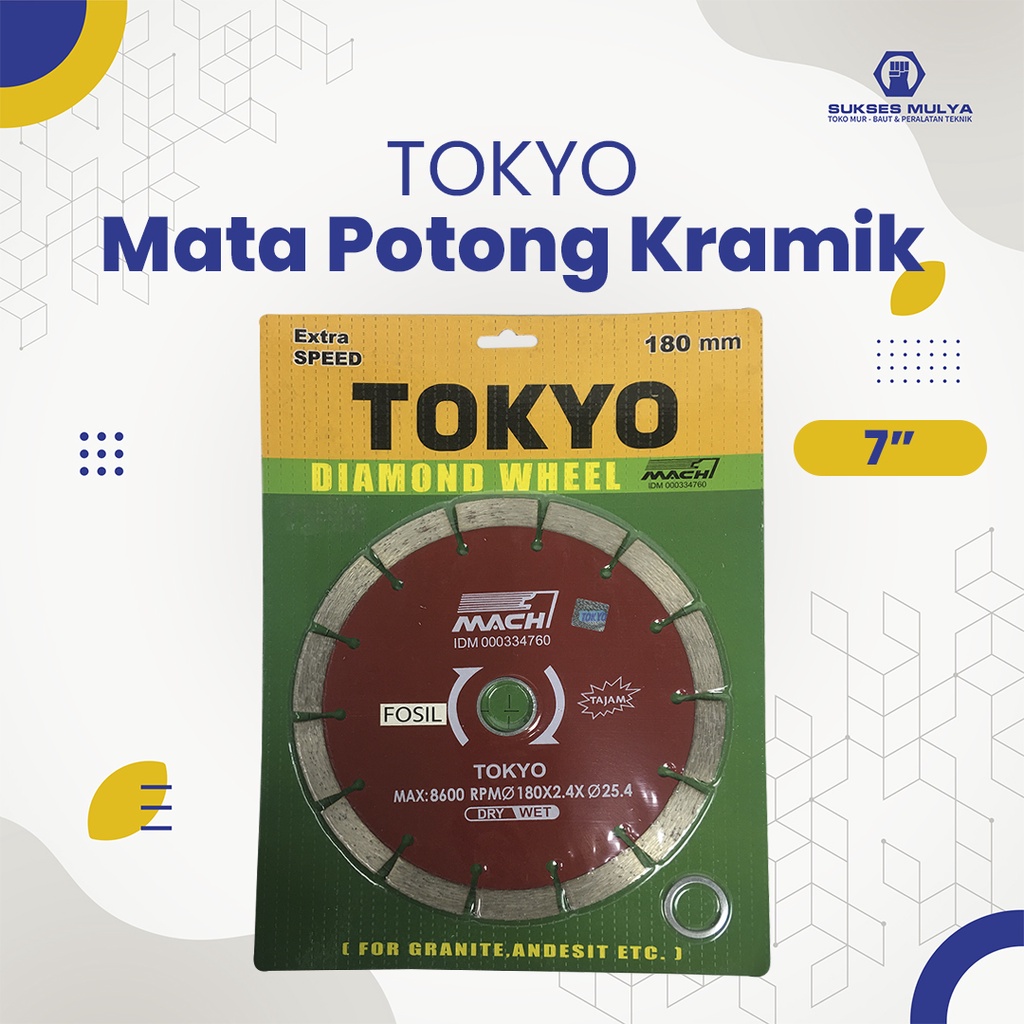 Mata gerinda keramik TOKYO DRY 7 INCH / SHINZUKU GREEN DRY 7 INCH
