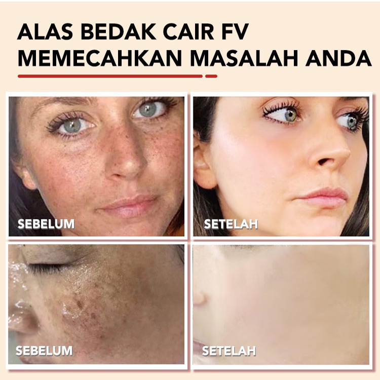 FV UBUB Concealer Foundation Bergizi Kulit BB Cream 24 H Tahan Air Tahan Keringat Kontrol Minyak Alami Fv Concealer Tanpa Makeup Dasar Gadis 30ml