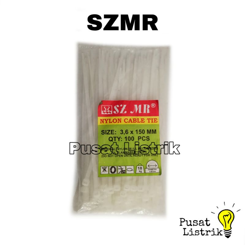 Kabel Ties 3.6 x 150 mm Cable Tie SZMR Pengikat Kabel 3.6x150mm SZMR