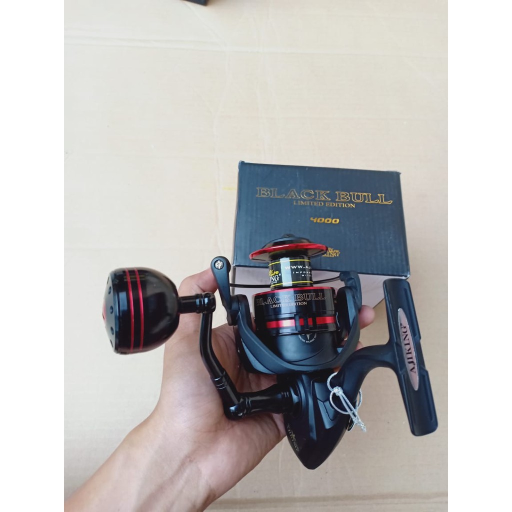 Reel Pancing Spinning Ajiking Black Bull 2000 4000 5000 Power Handle