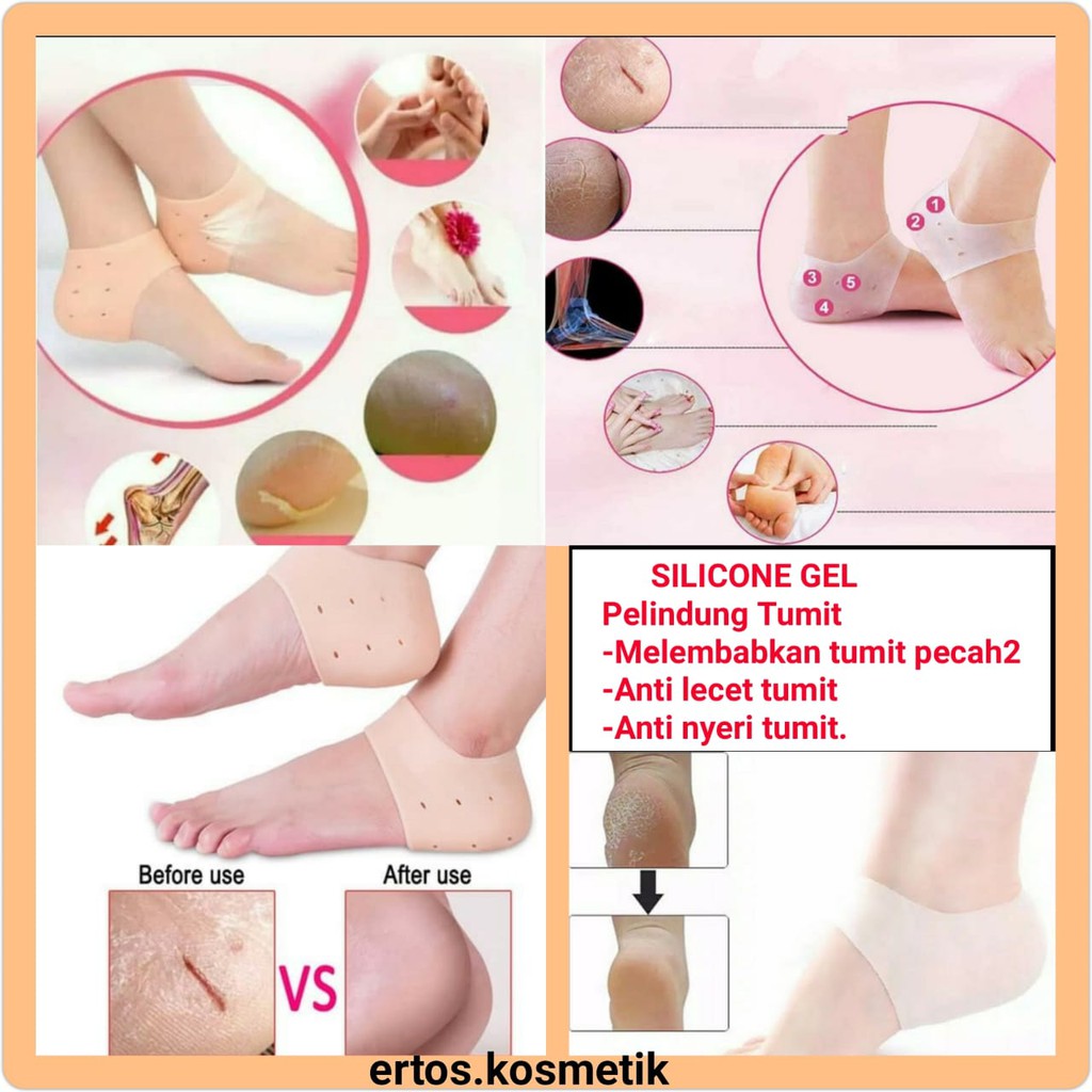 SILICONE SILIKON GEL PAD PELINDUNG TUMIT KAKI ANTI LECET NYERI DAN PECAH PECAH SEPASANG