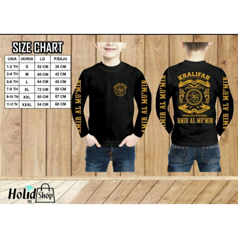 Kaos Pria Anak Amir Al Mu'minin Khalifah Pejuang Dakwah Suri Tauladan Nabi Pemuda Hijrah