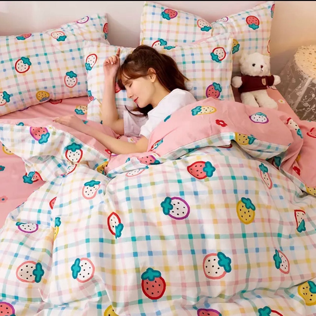 EINHOMESTUFF SPREI BINTANG KECIL MOTIF SWEET BERRY