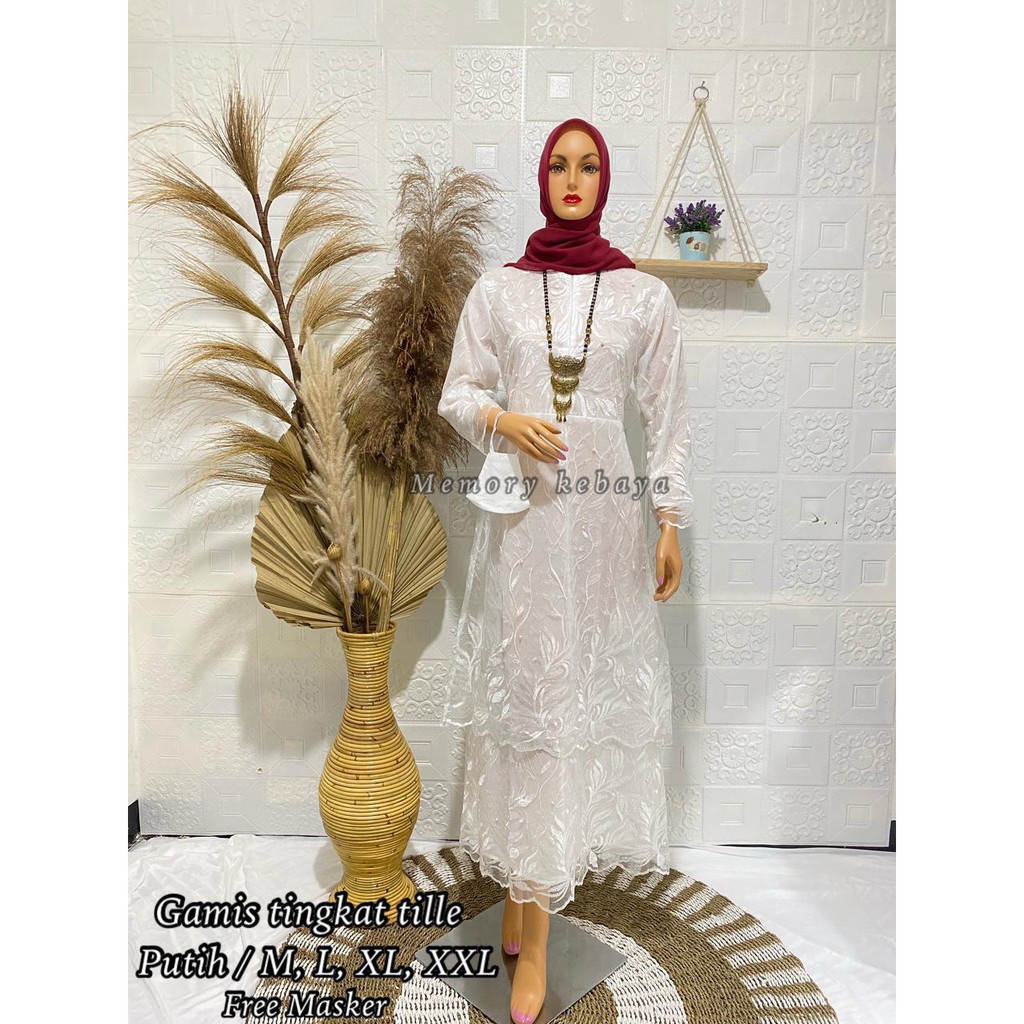 Gamis Tingkat Memori / Kebaya Modern / Gamis Brukat / Dress Kondangan / Gamis Busui / Kebaya Gamis