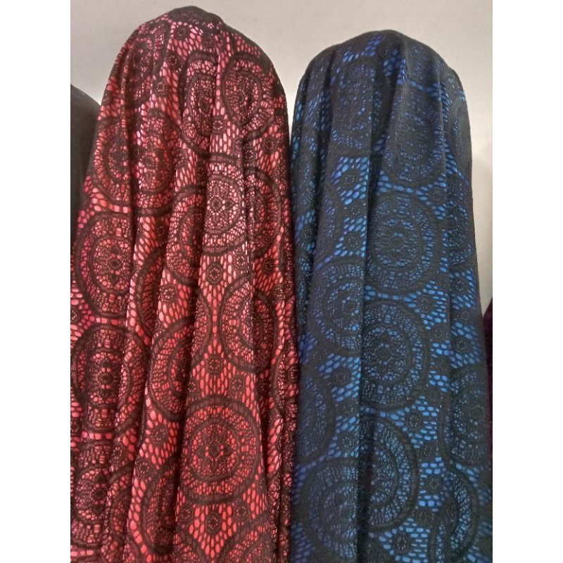 Kain/bahan brokat bonding (kain sudah ada lapisannya/puring) | harga 0,5 meter (setengah meter)