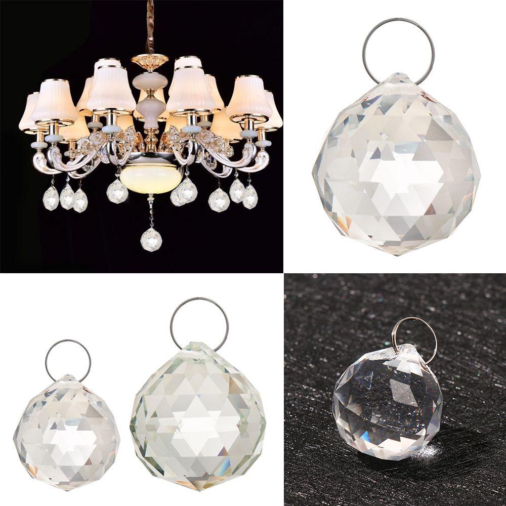 Populer 5pcs Bagian Lampu Gantung Bola Kristal Art Ornament Pendant