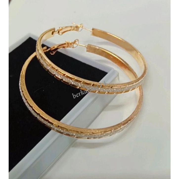anting bulat besar gold