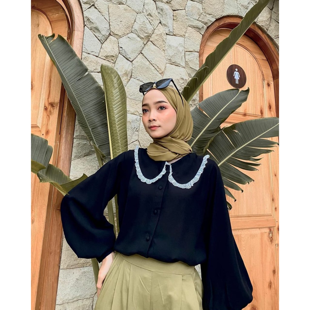 COD - NARINA TOP ATASAN BLOUSE WANITA KELLYA TOP FASHION MUSLIM REGINA BLOUSE JUMBO KOREAN STYLE REMAJA TERMURAH-2