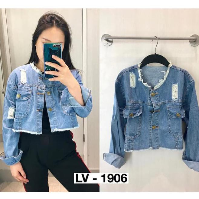7n2l hopylovy - jaket jeans wanita crop ripped aileen 1906 sj8g