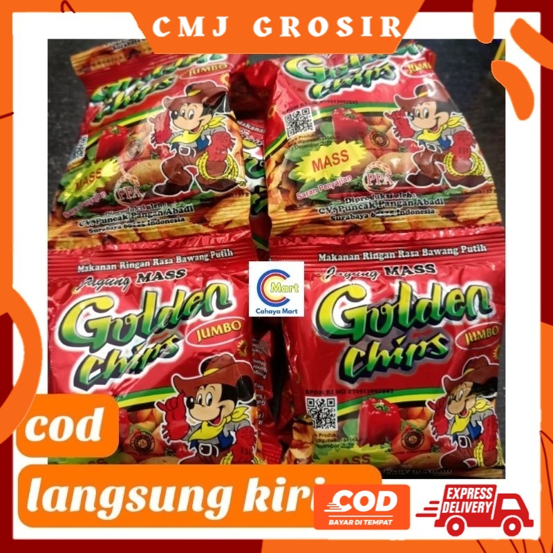 

SNACK JADUL POTATO CHIPS GOLDEN CHIPS 1 RENCENG ISI 10 PCS