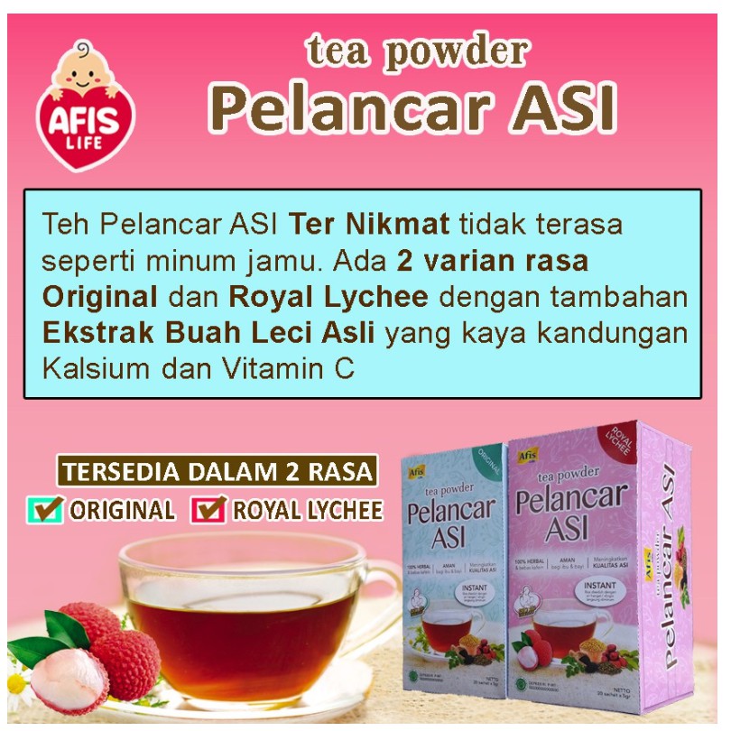 Afis Tea Powder Pelancar Asi - Asi Booster CBKS