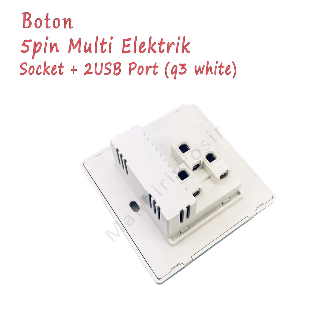 5pin Multi Elektrik Socket + 2USB Port * 5V 2100mA * Boton