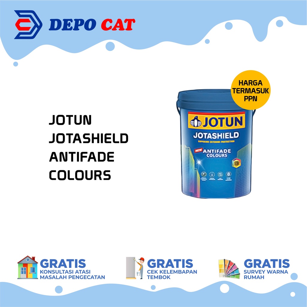 Cat Tembok Exterior Jotun Jotashield AntiFade Colours White 20L