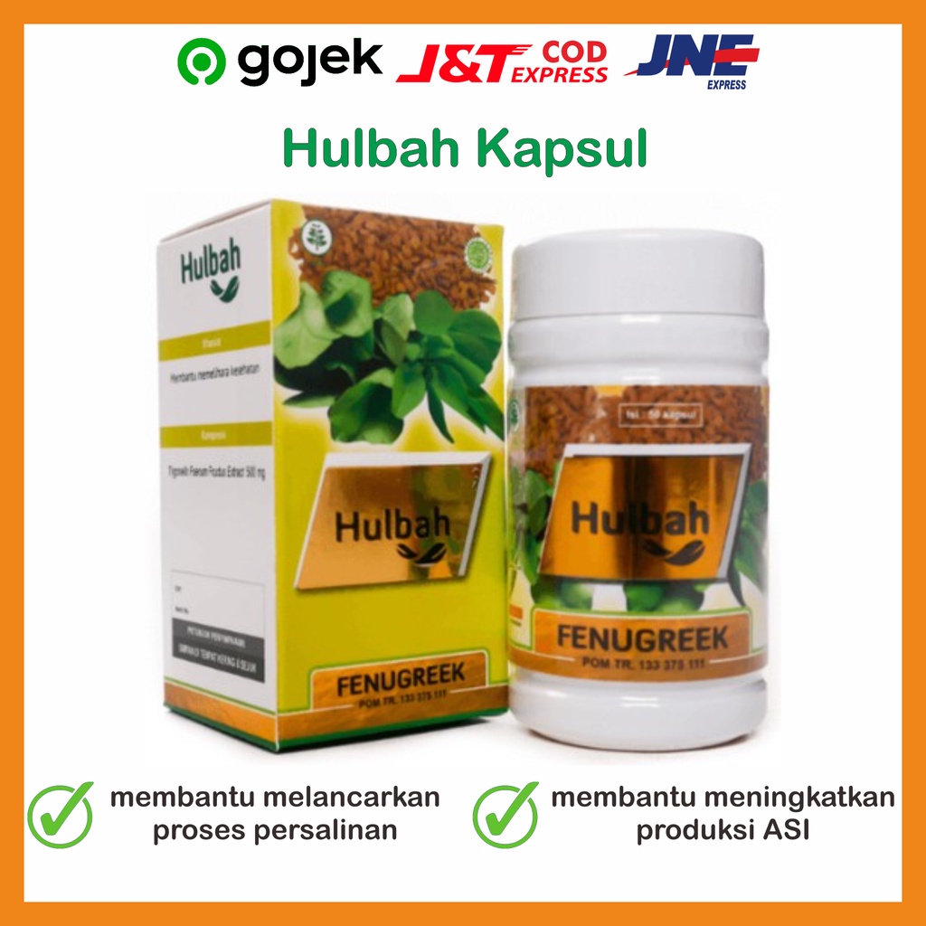 kapsul hulbah pelancar asi - fenugreek / hulbah mabruuk asi booster