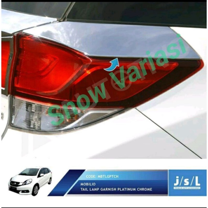 Garnish lampu belakang mobilio Platinum Chrome JSL