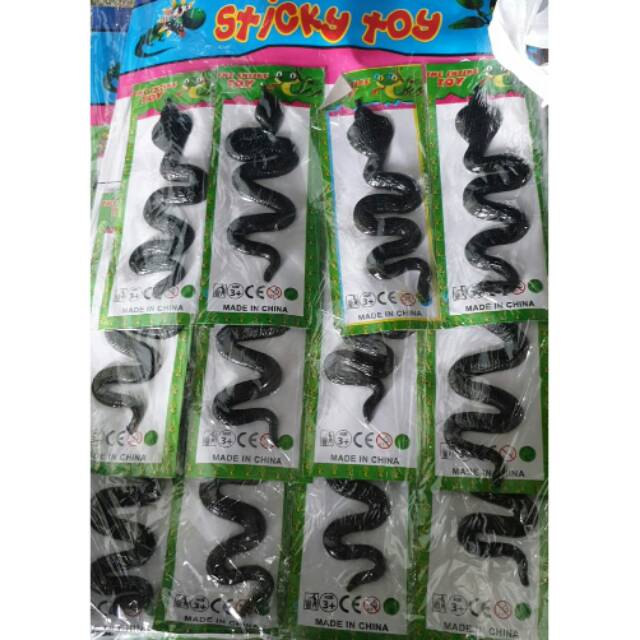 Sticky Toys Mainan Prank Ular Hitam