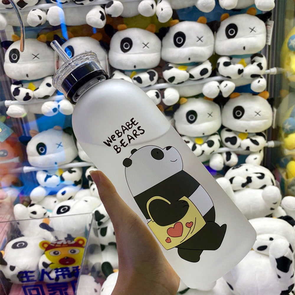 Botol Air Minum Portable Kapasitas Besar Motif Beruang Lucu Gaya Korea Untuk Pria / Wanita