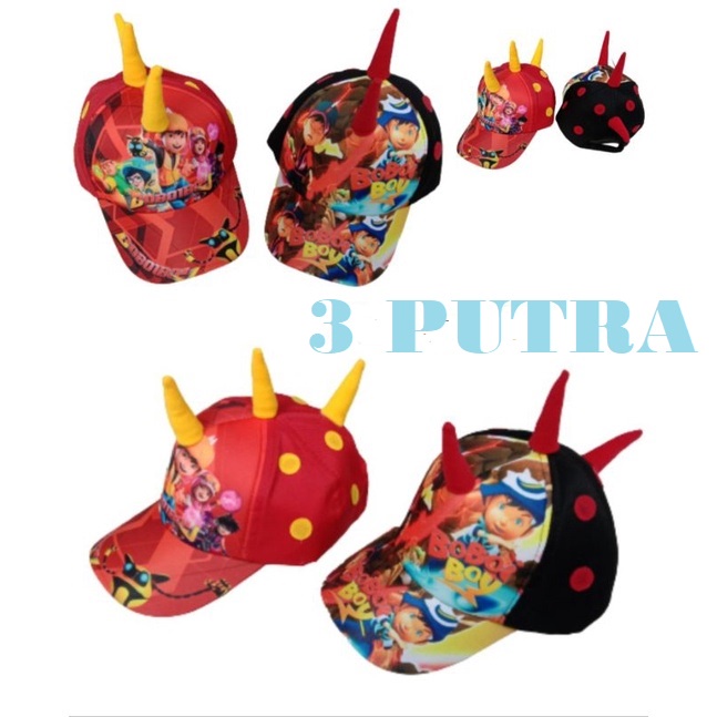 topi boboiboy anak laki laki murah topi boboyboy print - topi boboboi petir halilintar supra solar galaxy daun sori air