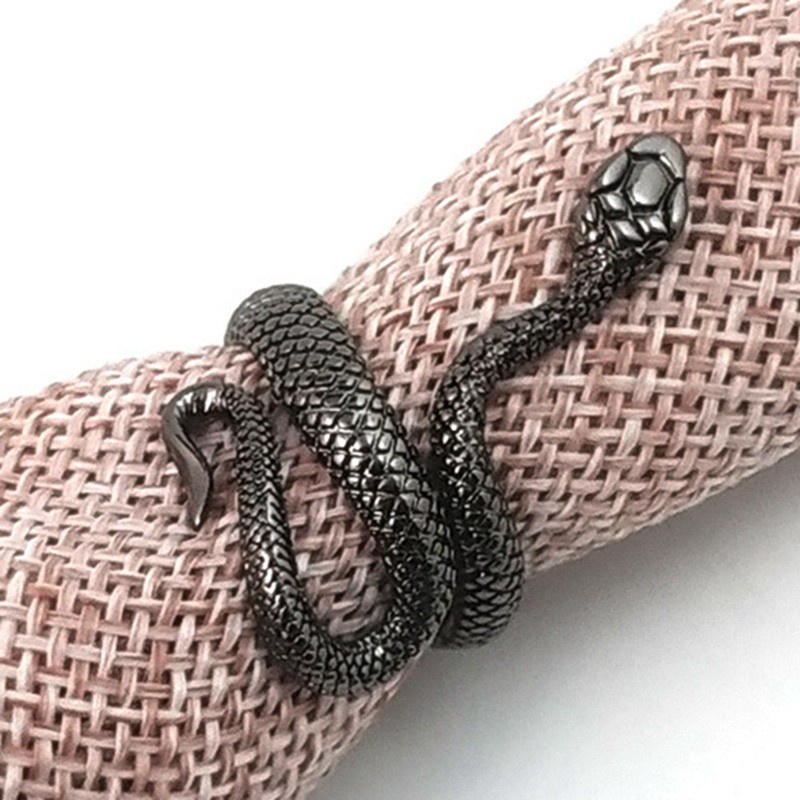 Hospitality Fancyqube 3D Punk Snake Ring Fashion Snake Opening Adjustable Ring Women Adjustable Rings