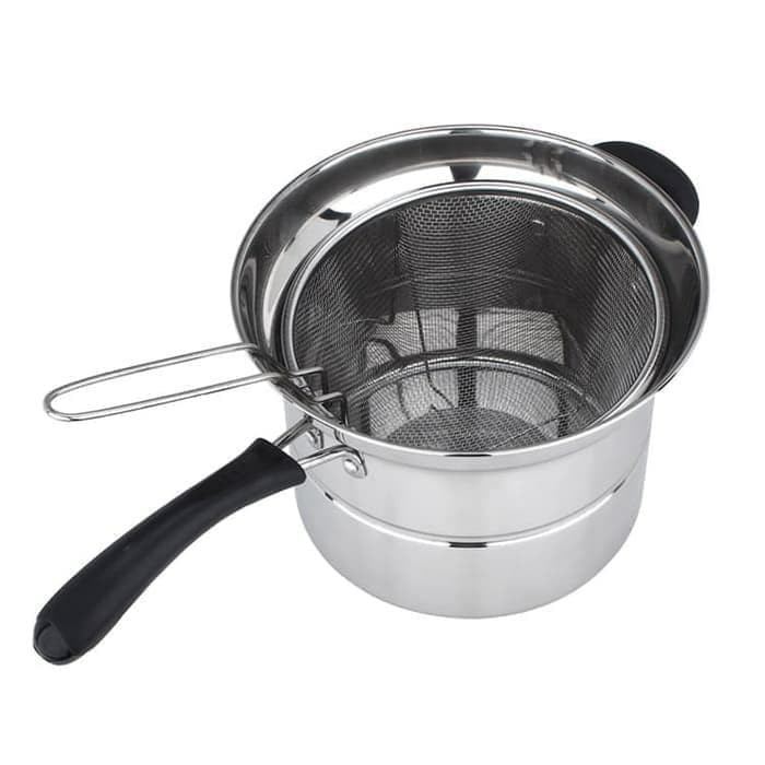 Steamer 3 in 1 multifungsi Pot Deep Fryer 22 cm Multifungsi pot 3 in 1 - Stainless