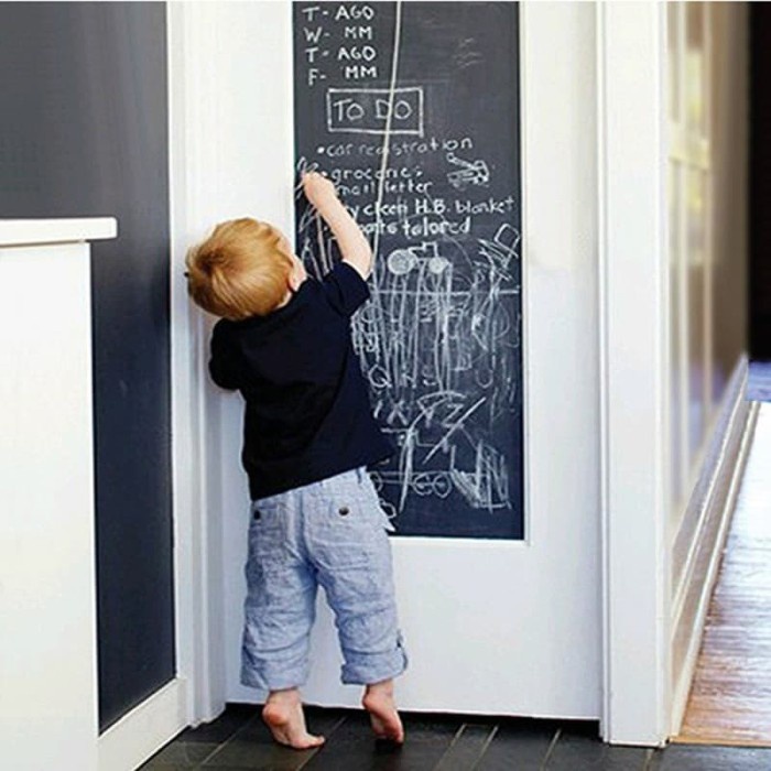 BAROKAH Blackboard Sticker Papan Tulis Kapur Tempel Portable Anak Kreatif 2M